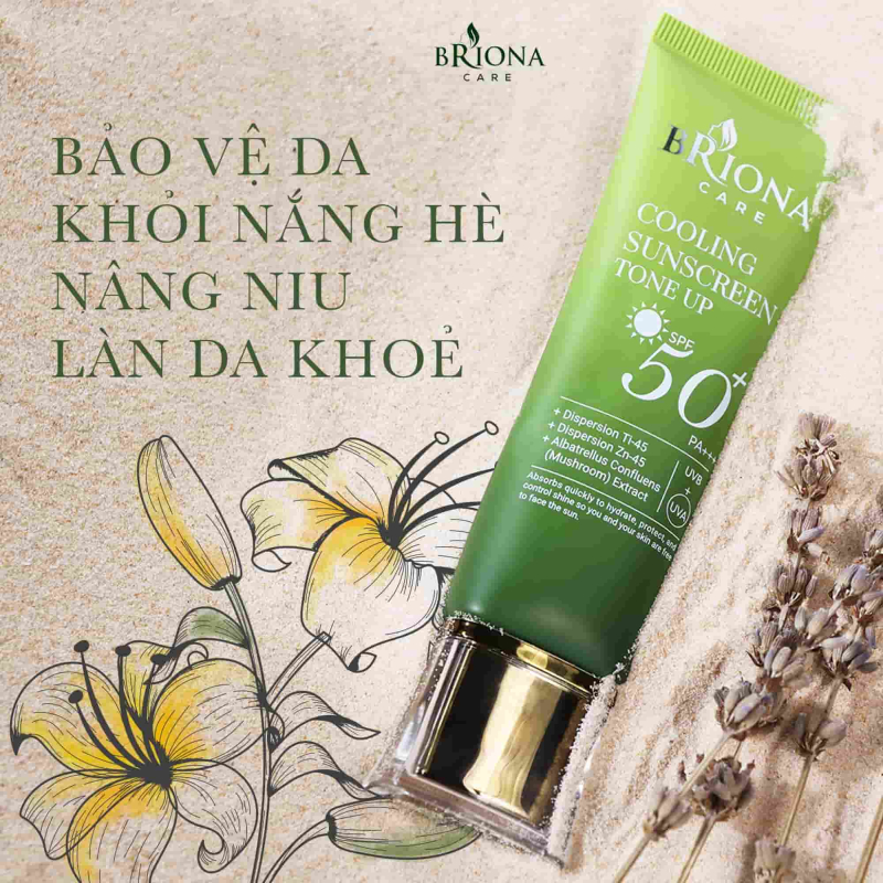 Kem Chống Nắng Nâng Tone-Dịu Da | COOLING SUNSCREEN TONE UP BRIONA | M.E.R COMPANY LIMITED